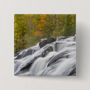 Bond Falls on the Middle Fork of the Ontonagon 15 Cm Square Badge