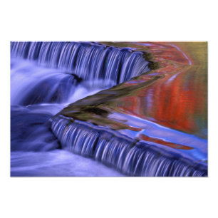 Bond Falls; Reflecting Fall Coloured Leaves; Photo Print