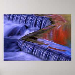 Bond Falls; Reflecting Fall Coloured Leaves; Poster