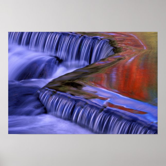 Bond Falls; Reflecting Fall Coloured Leaves; Poster (Front)