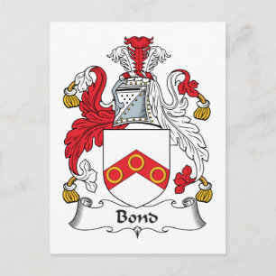Bond Family Crest Postcard