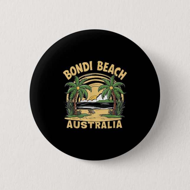 Bondi Beach Australia  6 Cm Round Badge (Front)