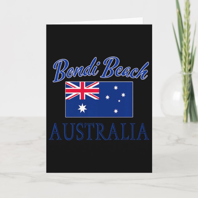 Bondi Beach Australia Flag  Card (Front)