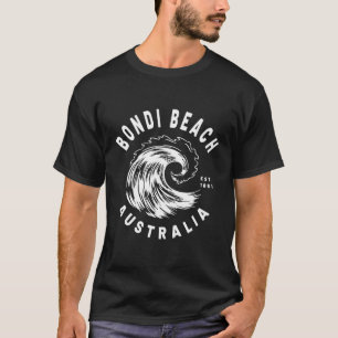 Bondi Beach Australia Ocean Wave Novelty T-Shirt