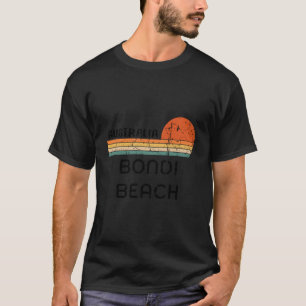 Bondi Beach Australia Retro 70'S Distressed Sunset T-Shirt