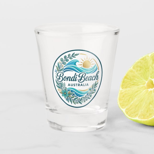 Bondi Beach Australia Shot Glass (Front)