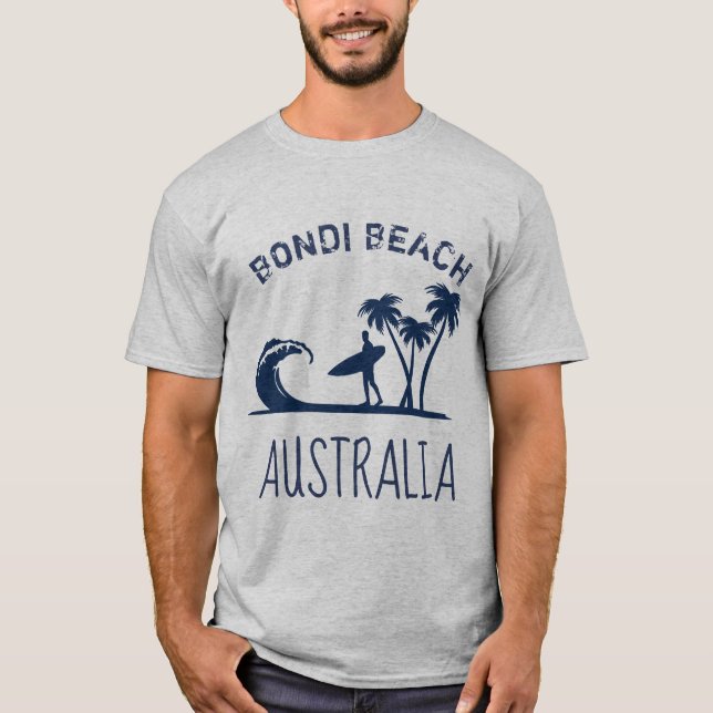 Bondi Beach Australia surfing T-Shirt (Front)