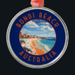 Bondi Beach Australia Travel Art Vintage Metal Tree Decoration<br><div class="desc">Bondi Beach in a vector art style. The sweeping white-sand crescent of Bondi is one of Australia’s most iconic beaches.</div>