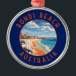 Bondi Beach Australia Travel Art Vintage Metal Tree Decoration<br><div class="desc">Bondi Beach in a vector art style. The sweeping white-sand crescent of Bondi is one of Australia’s most iconic beaches.</div>