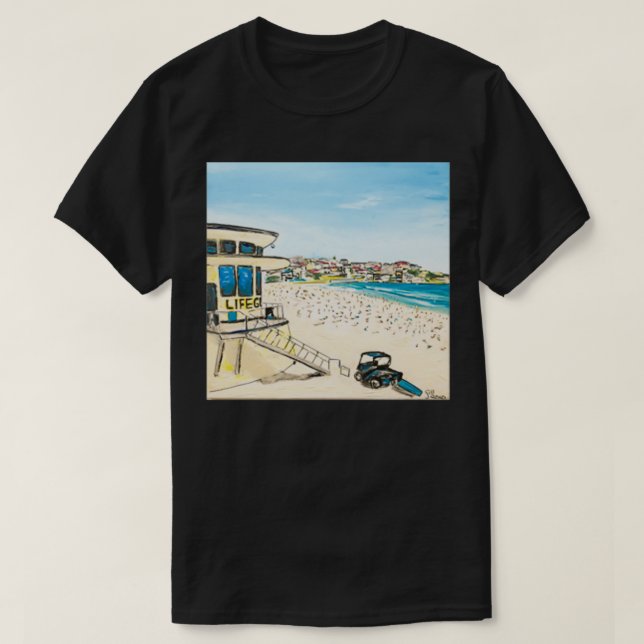 Bondi Beach Lifeguards Hut T-Shirt (Design Front)