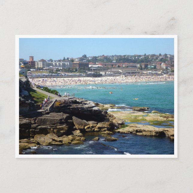 bondi view rocks postcard (Front)