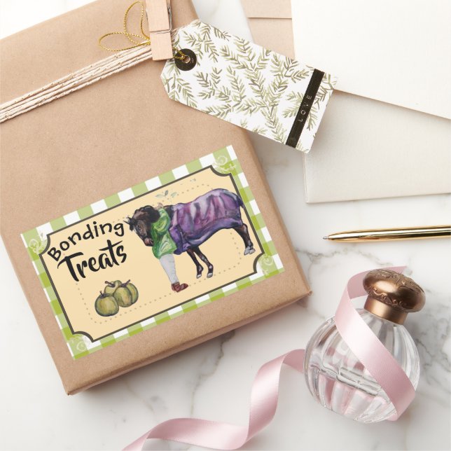 bonding treats rectangular sticker (Gifting)