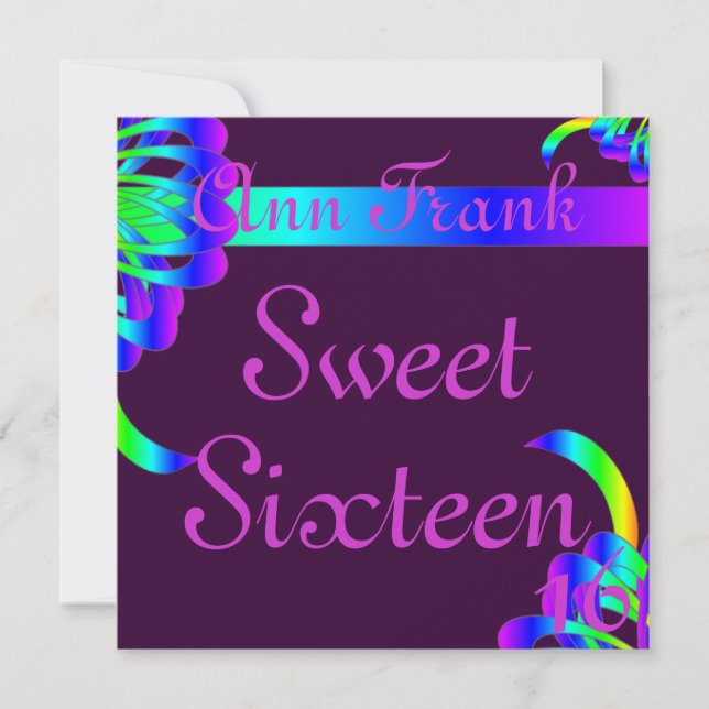 Bondings of Love Sweet Sixtee Invitation-Customise Invitation (Front)