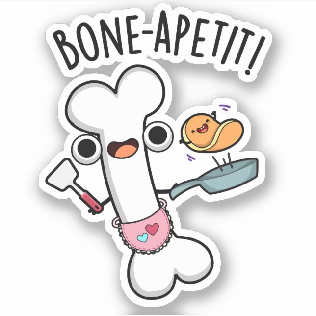 Bone Apetit Funny Cooking Pun  (Front)