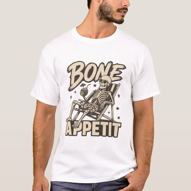 Bone Appetit Beach Skeleton Tee (Front)