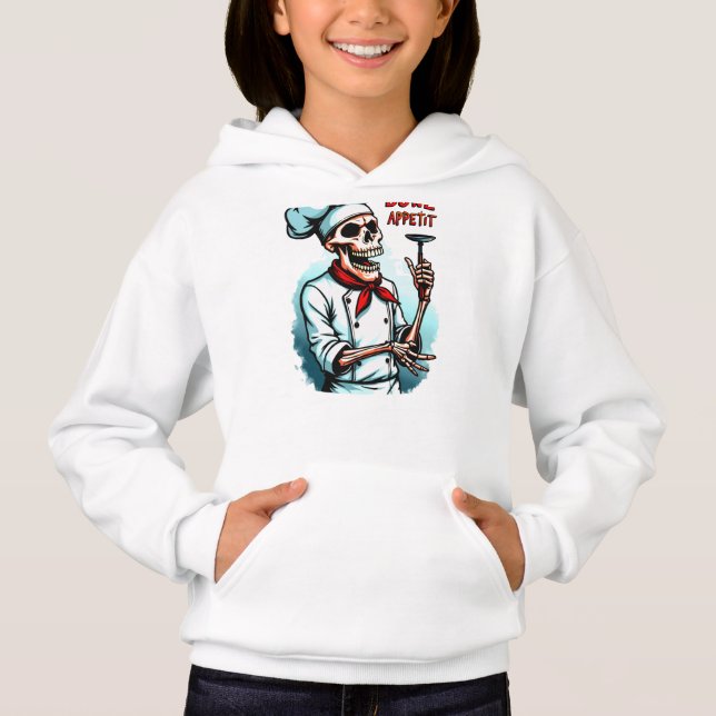 Bone Appetit Halloween T-Shirt – Skeleton Chef  (Front)