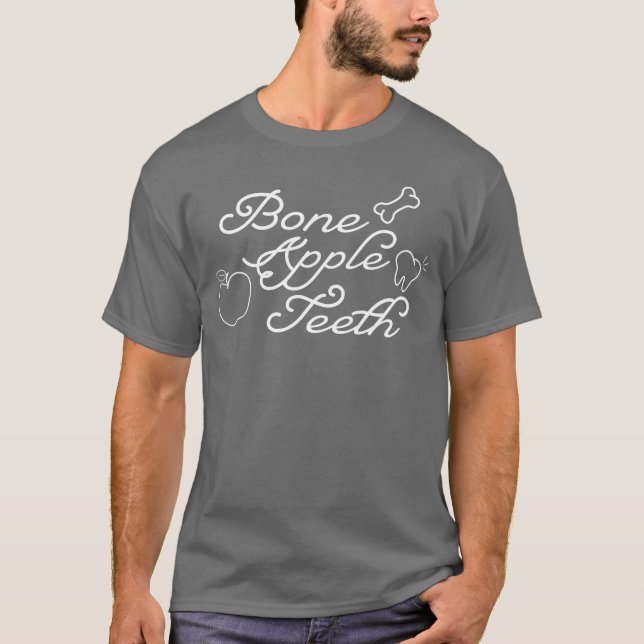 Bone Appleeeth with Icons 70s retro T-Shirt (Front)
