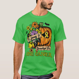 Bone Awareness retro halloween scary pumpkin head T-Shirt