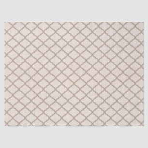 Bone/Beige Moroccan Trellis Tissue Paper
