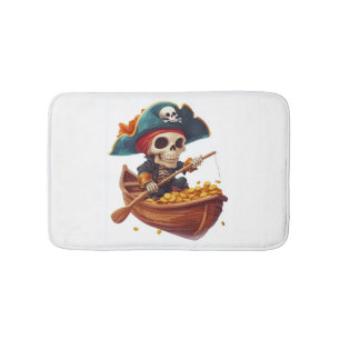 Bone Buccaneer � Funny Pirate Skull Bath Mat