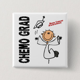 Bone Cancer CHEMO GRAD 1 15 Cm Square Badge
