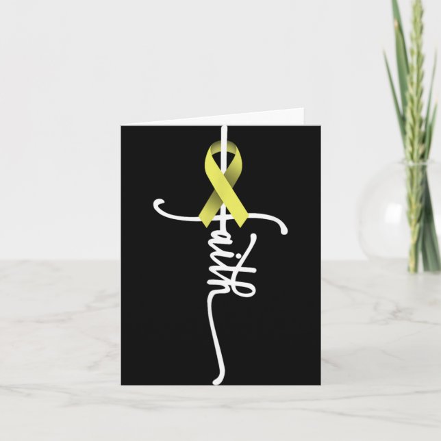 Bone Cancer Faith Sarcoma Bone Cancer Awareness Su Card (Front)