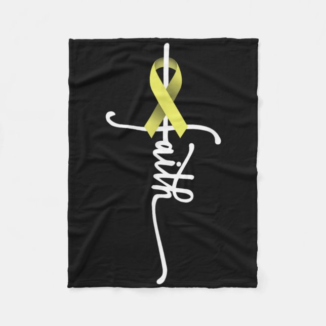 Bone Cancer Faith Sarcoma Bone Cancer Awareness Su Fleece Blanket (Front)