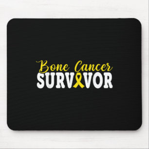 Bone Cancer Survivor Yellow Rebbon Sarcoma Cancer  Mouse Pad