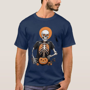 Bone-Chilling Skeleton Halloween T-Shirt" T-Shirt
