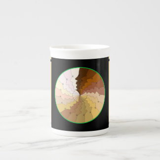 Bone China Coffee/ Tea Mug - Faces-Go-Round design