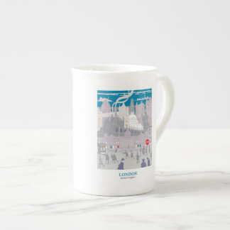 Bone China London Skyline Blue Gray Artwork Mug