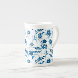 Bone China Mug-Blue Floral   Mug