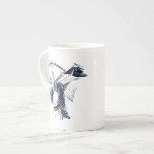 Bone China Mug Grey Dressage Horse and Rider Gift
