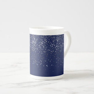 Bone China Mug-Petite Stars Midnight Mug