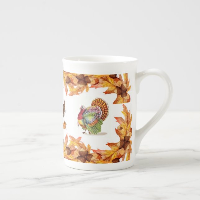 BONE CHINA THANKSGIVING MUG (Right)