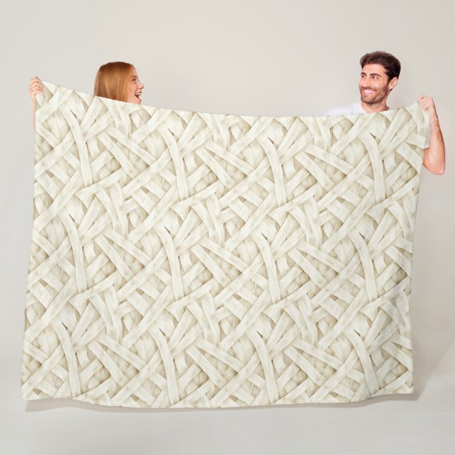 Bone Cream Mummy Wrap Spider Webs Halloween Fleece Blanket (In Situ)