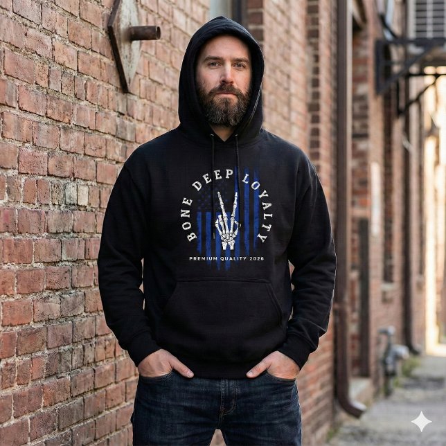 Bone Deep Loyalty Skeleton Hand USA Flag Hoodie (Creator Uploaded)