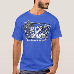 Bone Disease Awareness cross ribbon Strong hope lo T-Shirt