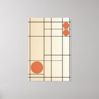 Bone Drift No. 1 Beige + Terracotta Geometric Art