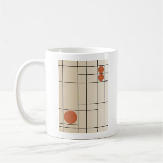 Bone Drift No. 1 Beige + Terracotta Geometric Art Coffee Mug