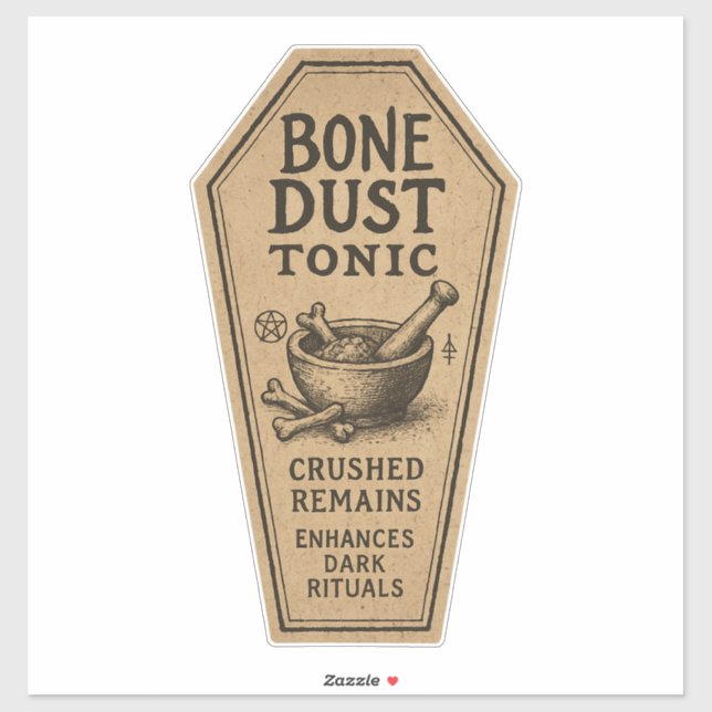 Bone Dust Tonic - Halloween Apothecary Label (Sheet)