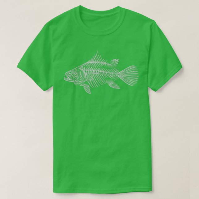 Bone Fish Skeleton Fish Bone T-Shirt (Design Front)