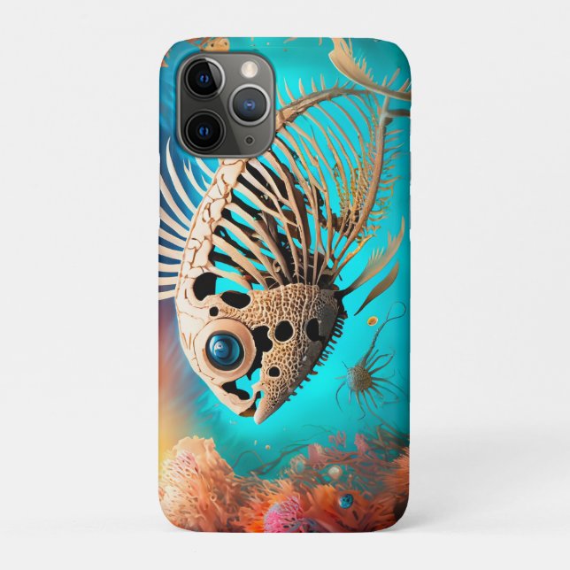 Bone Fish Swimming through the Coral Case-Mate iPhone Case (Back)