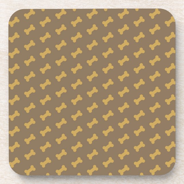 bone for dog texture coaster (Front)