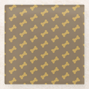 bone for dog texture glass coaster
