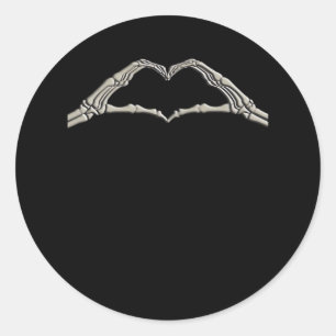 Bone Hands Heart Active Classic Round Sticker