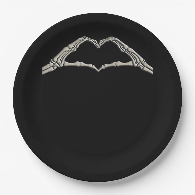 Bone Hands Heart Active Paper Plate (Front)