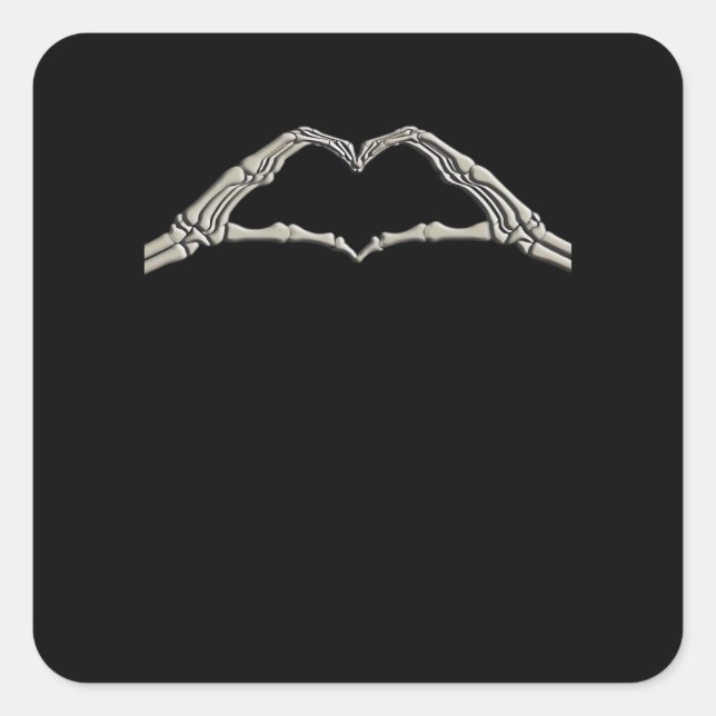 Bone Hands Heart Active Square Sticker (Front)