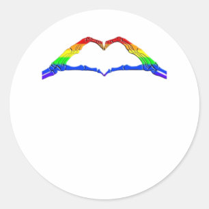 Bone Hands Heart Classic Classic Round Sticker