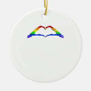 Bone Hands Heart Classic Style Ceramic Tree Decoration